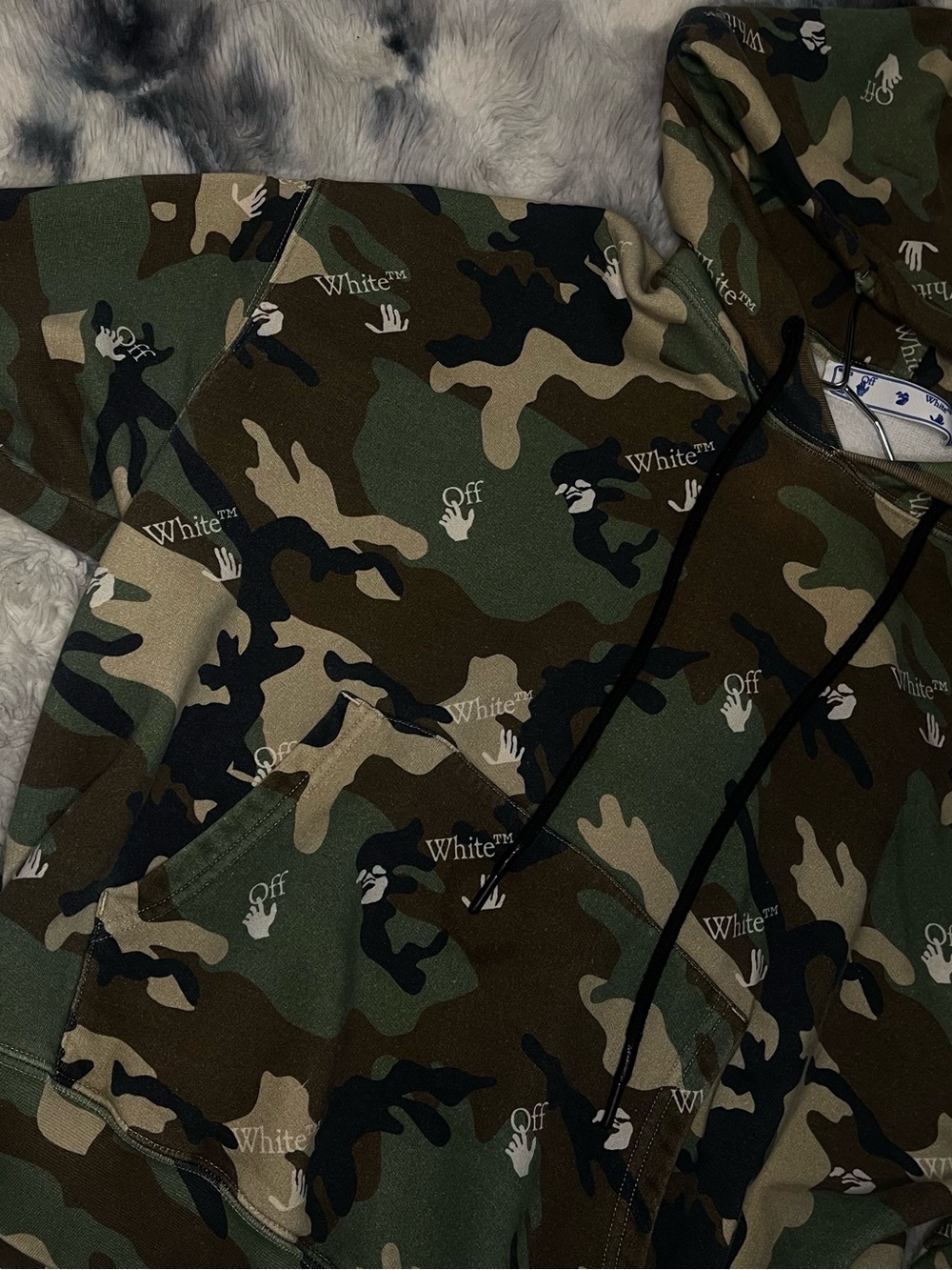 Off-White Camo Logo Hoodie -